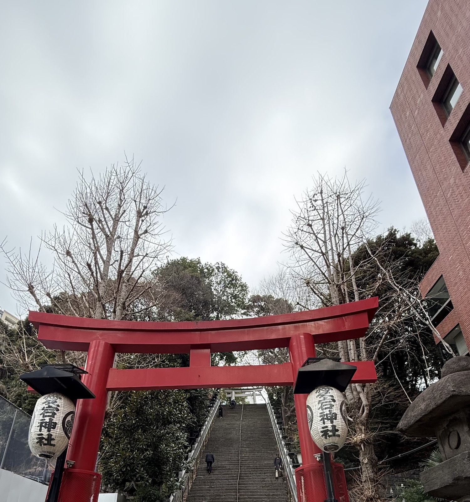 The torii and the Stone Steps of Success at Atago Jinja