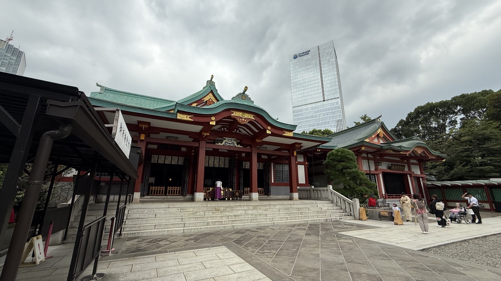 Steps in front of the worship hall