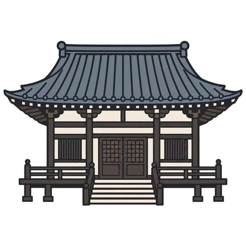Buddhist temple hall