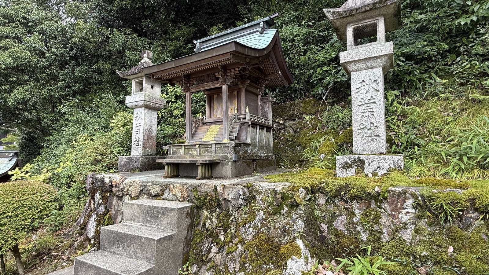 A small shrine in the grounds
