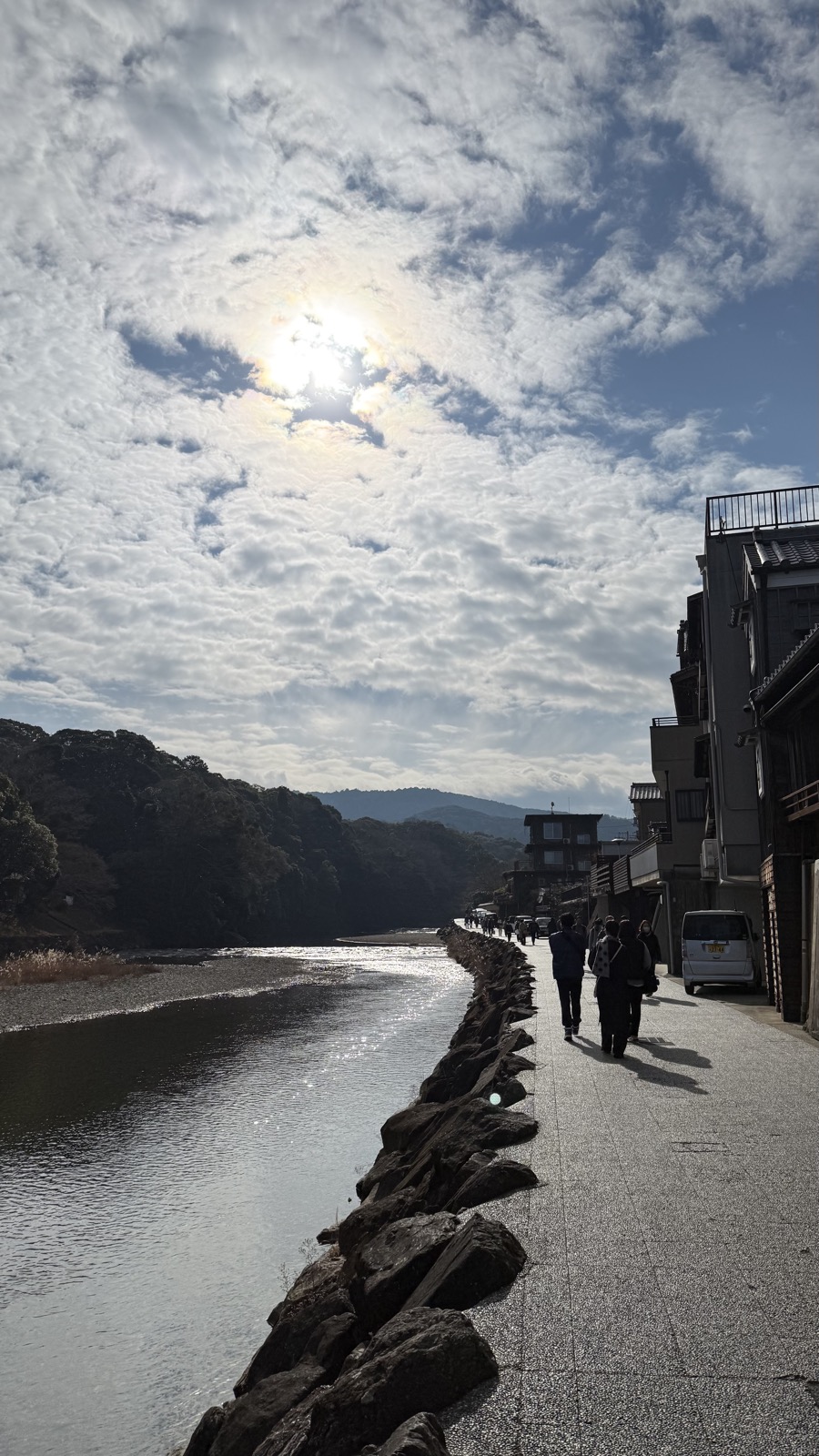The riverside town along the Isuzu River