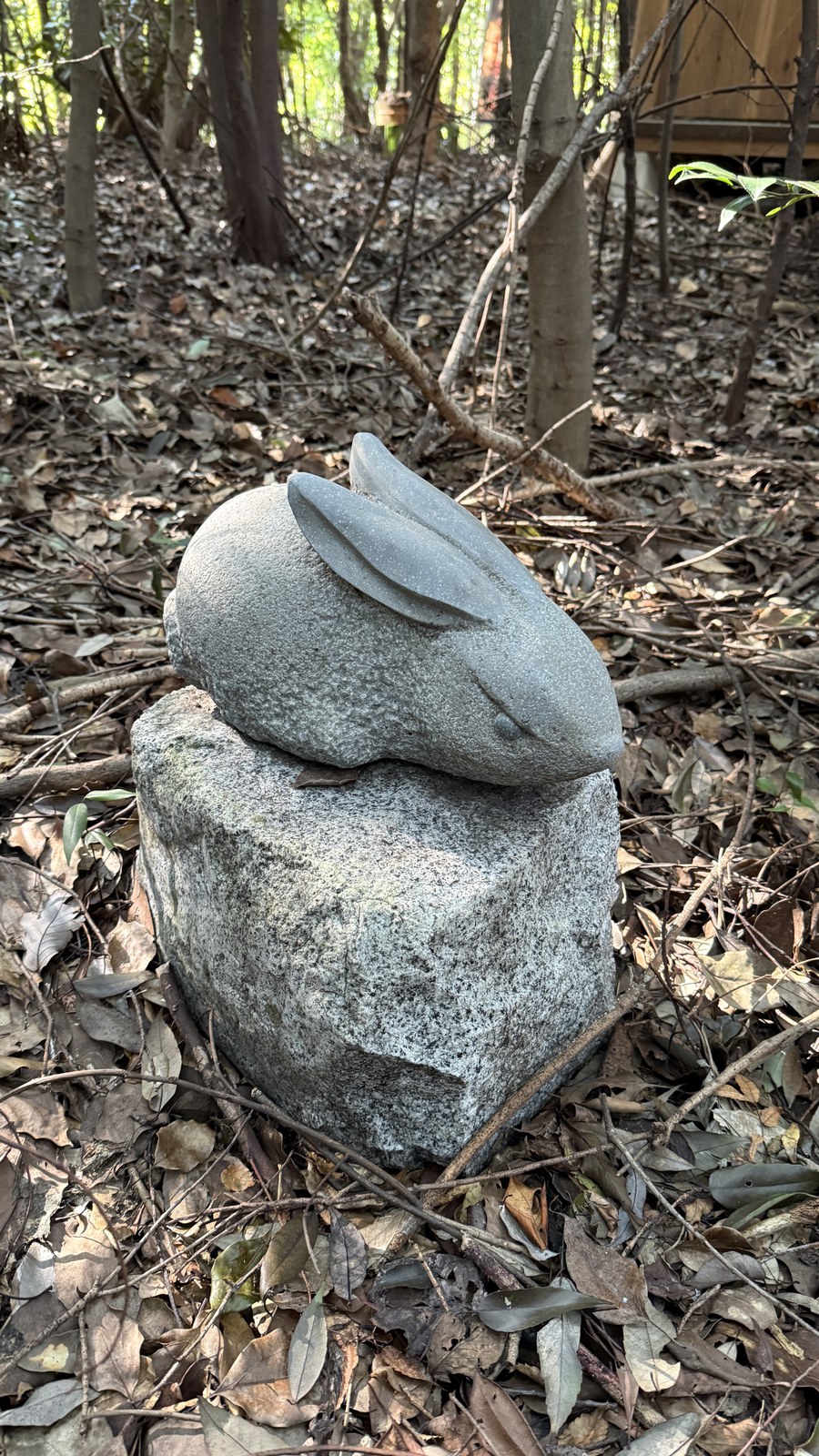 A stone rabbit