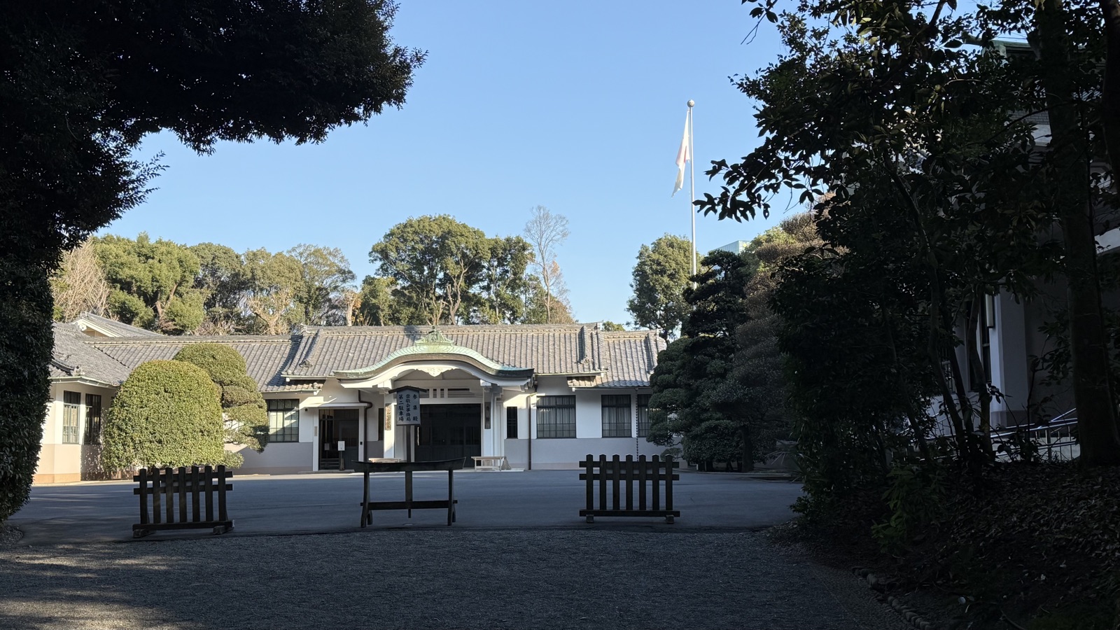 A building believed to be the Sanshuden reception hall