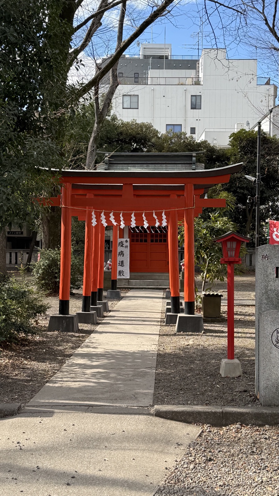 Torii leading to an auxiliary shrine